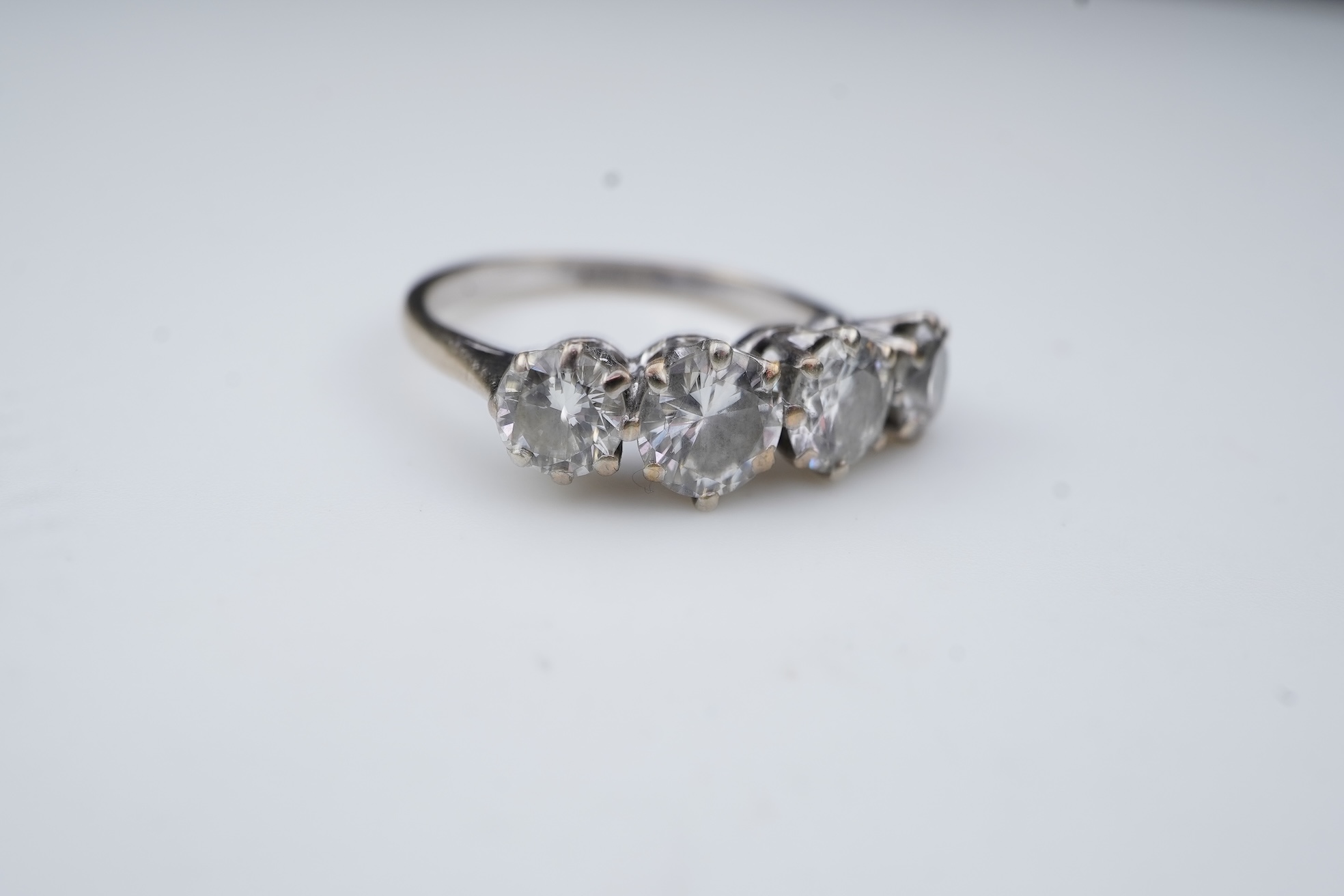 A four-stone diamond ring